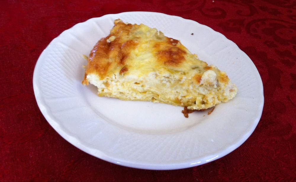 Green Chili Cheese Sprouted Tortilla Strata