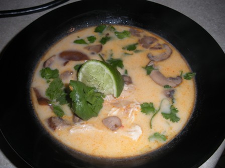 Tom Kha Kai (Thai coconut milk soup)