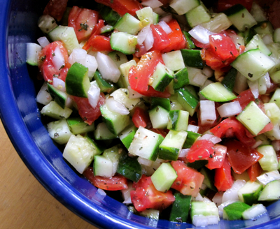 Mediterranean Cucumber-Tomato-Mint Salad