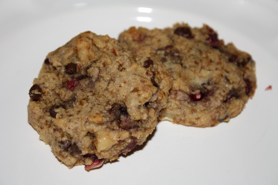 Grain-free Pomegranate Chocolate Chip Cookies