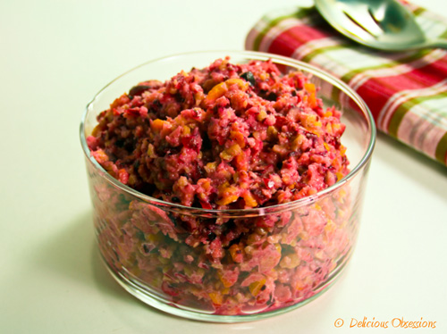 Cranberry Orange Relish With Ginger and Nuts