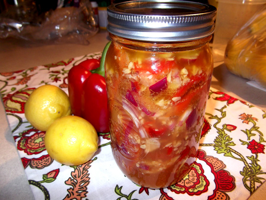 Pickled Roasted Red Peppers