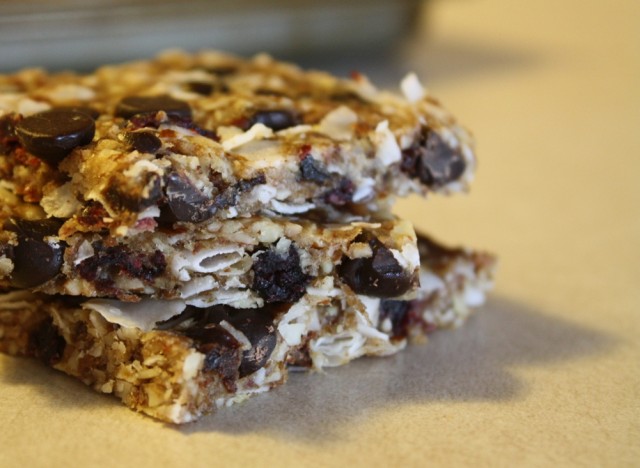 Paleo Granola Bars with Dates and Berries